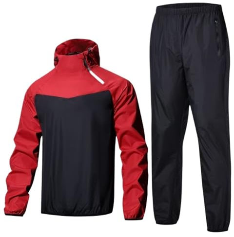 Sauna Tuta Tuta da sauna unisex, abbigliamento da palestra, completo da uomo, abbigliamento sportivo for la sudorazione di tutto il corpo, da donna, for allenamento di boxe, corsa, fitness, perdita di