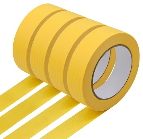 MISIQIMA 4 Rouleaux Rubans Masquage Peinture 30 mm × 50 m, Ruban de Masquage, Sans Résidu Ruban de Masquages Aquarelle pour les Travaux de Peinture et de Pulvérisation