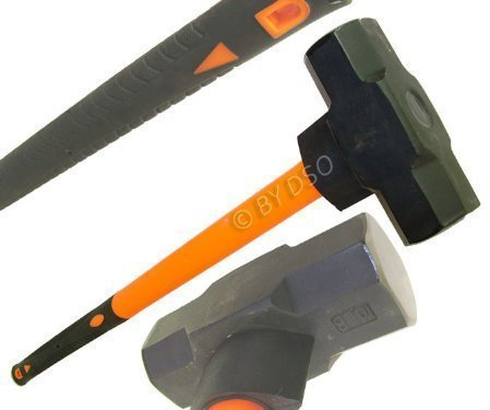 Heavy Duty 14Lb Sledge Hammer with Fibre Shaft and Rubber Handle HM092