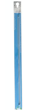 MILWARD 2222501 Single Point Knitting Needles, 35cm Stricknadeln Einzelpunkt, 35 cm, Silber-Grau, 2,0mm