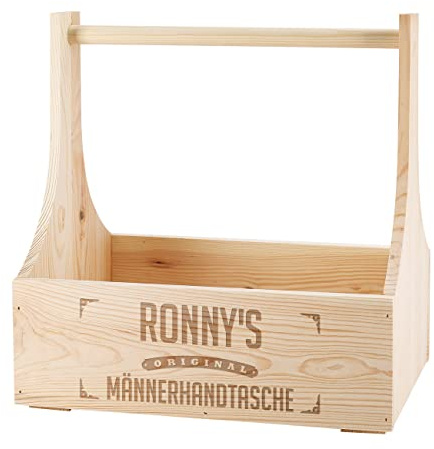 Cera & Toys® Bierträger oder Werkzeugkiste - Männerhandtasche - mit Wunschnamen Gravur