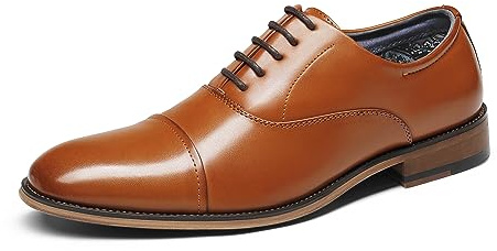 Bruno Marc Men's Lace Up Soft Cap-Toe Formal Dress Shoes,Size 12,Brown,Louis_2
