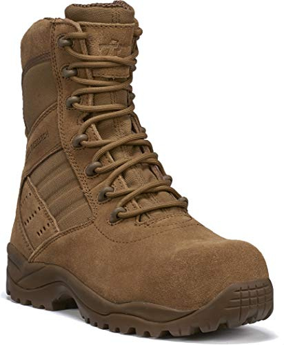 Belleville TR536 CT 8 Composite Toe Boot- Tactical Shock Absorption - Rubber Slip Resistance Outsole - Full-Grain Cattlehide Leather - All Weather Use - Lace-Up Closure - Coyote - 11.5 Wide