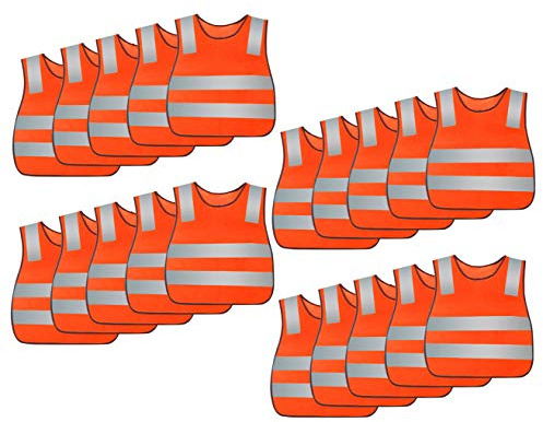 AIEOE 20 Pcs Children Safety Vest Reflective Safety Vest Strong Visible Protection Vest for Boys Girls 2-11 Years Old