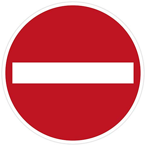 Fußbodenaufkleber - Bodenmakierung (300x300 mm Rund) (Durchgang verboten) / Kennzeichnung der Laufrichtung in Gängen/Sperrung von Bereichen/Ladengeschäft/Büro/Bank/Lebensmittelgeschäft