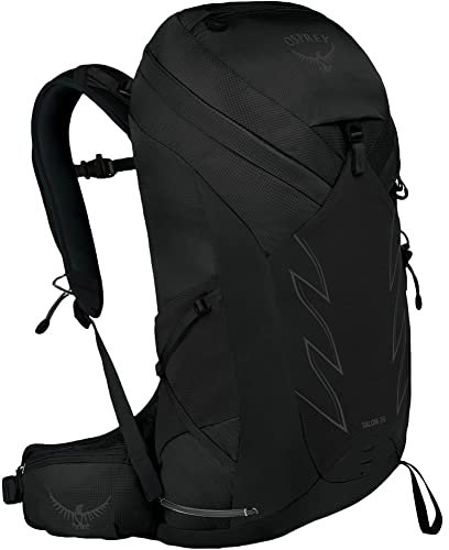 Osprey Talon 26 Schwarz - Vielseitiger leichter Herren Wanderrucksack, 24-26l, Größe S-M - Farbe Stealth Black