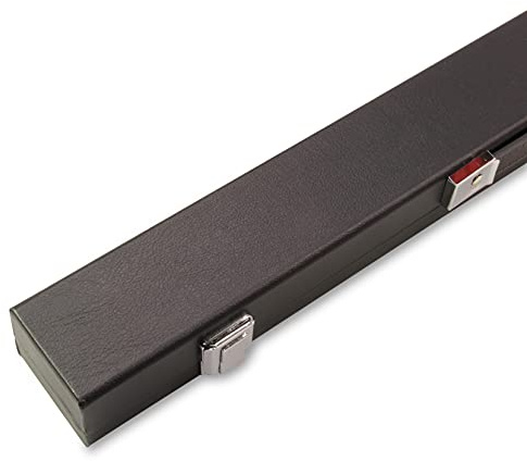 Funky Chalk Medium Junior Kids Snooker Pool Cue Case 26 Inch with Batten Interior Suitable for 48 Inch 2 Piece Centre Joint Cues (Black)