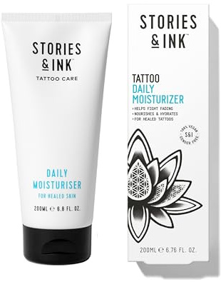 Stories & Ink Tattoo Aftercare | DAILY MOISTURIZER - with Advanced UV Ink Protection to Prevent Tattoo Fading, Protects & Hydrates Healed Tattoos