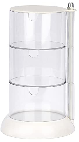 JessLab Stapelbare Lagerung, 3 Schichten Acryl Haar Accessoire Organizer Behälter Schmuck Tabletts Make-up Organizer Lagerung für Badezimmer Waschtisch Arbeitsplatte