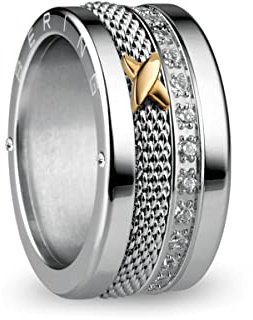 BERING Austauschbar Ringkombination für Damen in Silber & Gold mit einzigartigem Twist- & Change System, Themse
