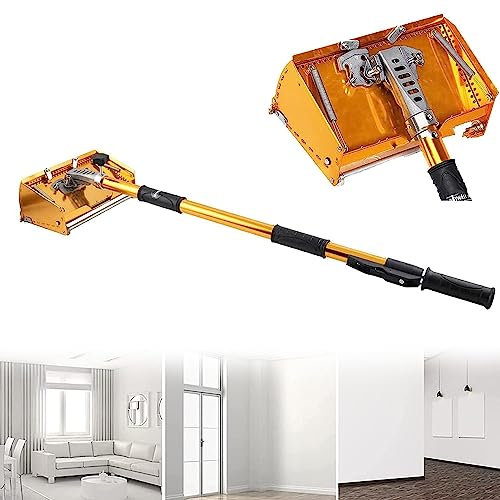 Oiyekntd Professional Drywall Flat Finishing Box with 38.6''-70.8'' Adjustable Handle, Drywall Mud Compound Drywall Putty Drywall knife Tools Mud Drywall Skimming Blade Quick Clean