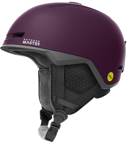 OutdoorMaster MIPS Skihelm, Snowboardhelm für Herren und Damen, Snowboard Helm mit Ventilationssystem, Ski Helm aus Polycarbonat-Schale und EPS-Innenschale, Individuelle Passform für präzisen Sitz