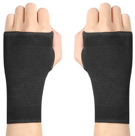 JUSDIQIR Palm Brace - Manicotti di supporto per il polso (1 paio), per uso quotidiano, tunnel carpale a compressione, per alleviare il dolore al polso, guanti da fitness, guanti sportivi, tutore per