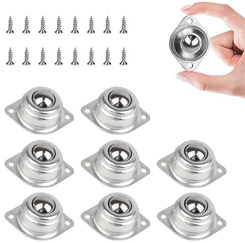 Kugellager Kugelrollen, 8 Stück Kugellager Transfer Bearing Klein Nylon Kugelrollenlager Flach Ball Roller Kugelrollen Möbelrollen für Möbel Maschinen Gepäck Schiebe