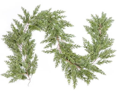 Artiflr 6FT Pine Christmas Garland, Artificail Greengery Garland Indoor Outdoor Garden Gate Home Decoration for Winter Holiday New Year Decor