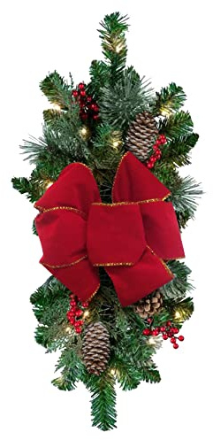 Kielsjajd Weihnachtstürkranz Weihnachtsgirlande, Weihnachtsdeko Adventsgesteck Weihnachtsgesteck Adventsgesteck Adventskranz Weihnachtsmotiv, für Haustür Kamin Treppe Draußen (Multicolor, One Size)