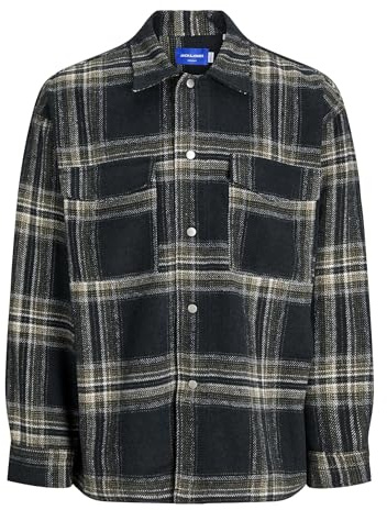 JACK&JONES JORVESTERBRO Check Overshirt LS SN skjortjacka, Forest River, S, Skogsriver, S