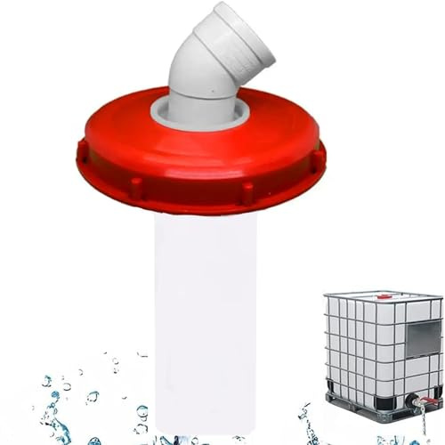 GEDEGOOK 45° IBC Deckel Filter, IBC Deckelfilter Regenwasserfilter Wasserfilter Nylon Auswaschbar Mit Deckel, 245mm Tankdeckel Wasserfilter, IBC Tank Filter Zubehör Lid für Regenwassertank