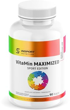 Multivitamines et Minéraux – Complexe Complet avec Vitamines C, D3, E, B1, B12 + Zinc, Fer, Magnésium – 90 Gélules | INSPORT