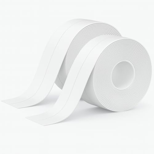 Yuexitech 2 Rollen Dichtungsband Selbstklebend，Wasserfest Fugenband Selbstklebend Anti-schimmel，Selbstklebendes Dichtungsband Dusche Für Küche,badezimmer, Toilette, Wandecke （Weiß 3.2m * 38mm）