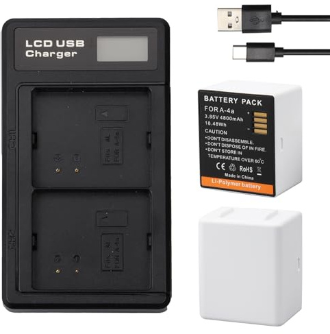 MXJFYY 2PCS 5000mAh Rechargeable Batteries Compatible with Arlo Pro 3 Camera with Dual Charging Station, Battery for Arlo Pro 4 VMA5400 VMC5040 VMS5240 VMC4040P VMC4041P Models