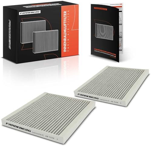 Frankberg 2x Innenraumfilter mit Aktivkohle 55702468 | Kompatibel mit Corsa D S07, Bipper AA, Punto Kasten/Hatchback 199, Corsa E X15, Punto Evo 199, Adam M13, Grande Punto 199