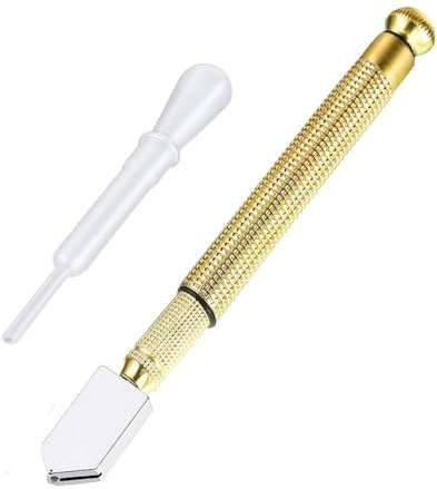 Tagliavetro Professionale Taglia Bottiglie Di Vetro Punta Di Diamante Coltello Strumento Taglierina Finestra Manuale Strumento Tagliavetro Con Punta In Metallo Duro Per Specchi E Vetro 15.5cm