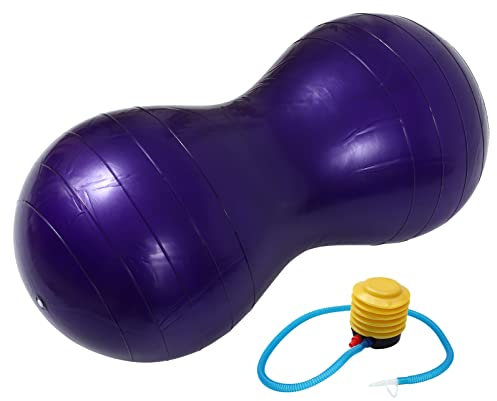 POPETPOP Yoga Erdnussball Fitnessball Aus PVC Mit Inflator Für Yoga Und Fitness Verdickt Robust Und Elastisch Geeignet Für Bodybuilding Tanz Und Massage