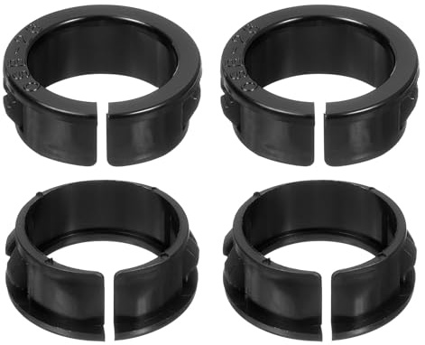 sourcing map 12 Pcs Cable Snap Bushing Grommet, 1 Mounting Dia Opened Snap Bushing - Black Round Nylon Snap in Cable Grommet Protector, Plastic Cable Hole Grommets for Wiring