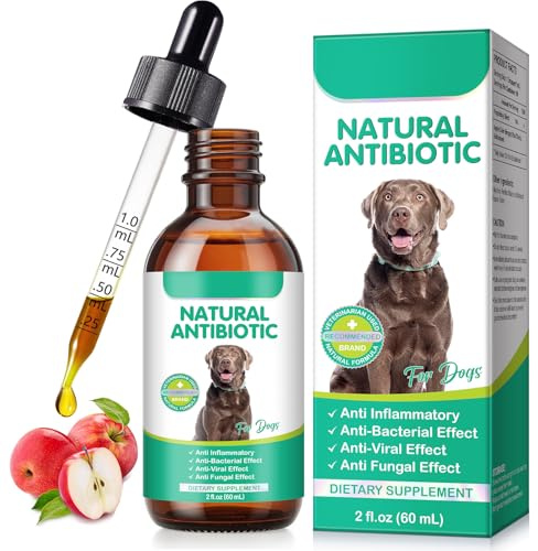 Antibiotics for Dogs - Relief From Common Problems(coughs,allergies,infections) | Dog Antibiotics without Vet | Natural Antibiotics for Dogs with Precision Dose Design, Bacon Flavour - 60ml