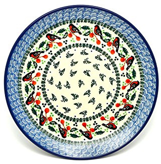 Polish Pottery Plate - 10 Dinner - Red Robin