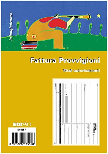 EDIPRO - E5336A - Blocco fattura provvigioni 50x2 autoricalcante f.to 14,8x22