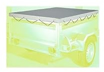 MAXTER Bâche pour Remorque - 160x122x7 cm - 600gr/m² avec Œillets et Sandow