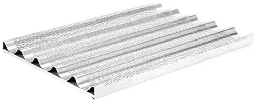 Paderno Teglia Forata per Baguettes Cm 85X43 Alluminio Siliconato