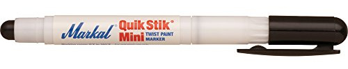 Markal 61129- Quik Stik All Purpose Mini, Solid Paint Marker, Perfect for Wood, Metal, Tire Marking & Construction, Marks on Any Surface-Wet, Smooth, Rough, or Hot, Black Color (12 Pk)
