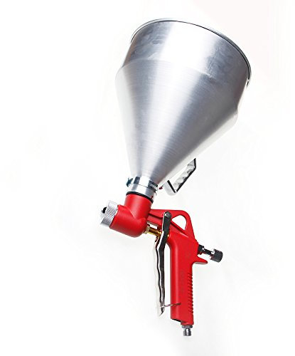 ORAZIO Pistola per Intonaco a Spruzzo 1-1/2 Galloni con Tazza in Alluminio e 3 Ugelli, Spruzzatore per Pittura Murale Trama Air Hopper Feed, per Soffitto Parete Cartongesso Intonaco Pittura