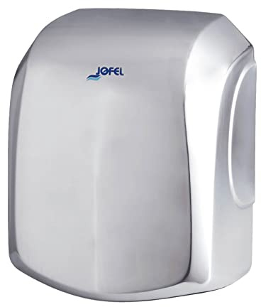 Jofel - Sèche-mains optique à haute performance (525 Km/h) 1400W, sec en 10 secondes, sèche-mains automatique, filtre Hepa, anti-vandalisme, modèle AVE corps en acier inoxydable, AA18000 Lumineux