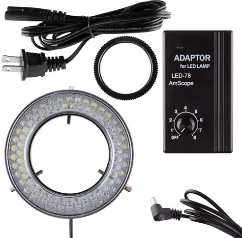 AmScope LED-78 78 LED Mikroskop LED Ringlicht mit Controller