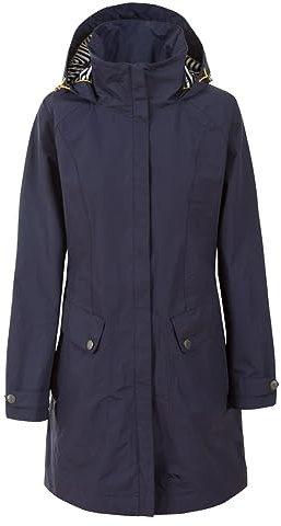 Trespass Womens Hooded Waterproof Jacket Rainy Day Ink in Size - L