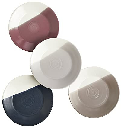 Royal Doulton Plates - 1815 Coffee Studio - Porcelain Side Plates Set of 4 - Medium Plates Ideal for Cake, Pastries or Breakfast, 16cm Each