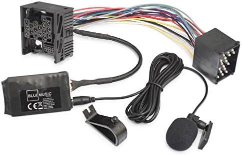 BlueMusic Bluetooth Hands-Free Music Adapter Compatible with BMW E46 E39 E38 - Mini R50 R52 R53 Only with Wave Cassette - Round Pin 17-Pin Old Generation Radio