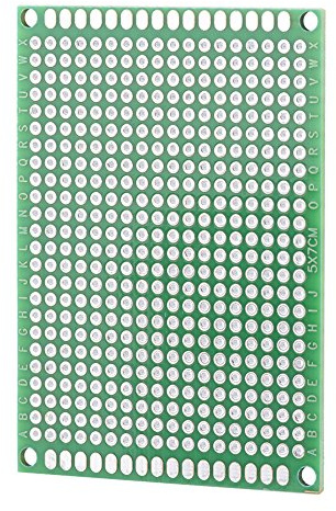 10 Circuiti Stampati Doppia Faccia 5x7cm per Prototipazione Elettronica Saldatura PCB Scheda Elettronica