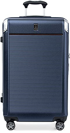 Travelpro Platinum Elite Hardside Expandable Checked Suitcase, 8 Wheel Spinner, TSA Lock, Hard Shell Polycarbonate Suitcase, True Navy Blue, Checked Large 77x46x35 cm