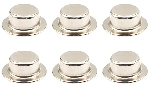 Alamic Tuerca de tuerca de empuje a presión de 5/8 pulgadas, acabado de zinc Mech para camiones de mano, contenedores rodantes y vagones de césped, paquete de 6