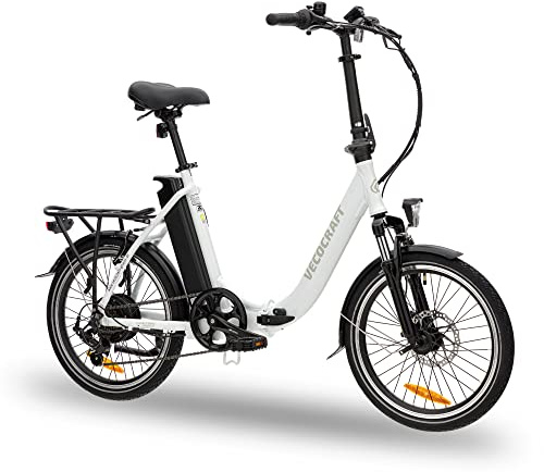VecoCraft E-Pax e Bike klapprad, Elektro klapprad 20 Zoll, mit herausnehmbarem 36V 13Ah Akku, Reichweite bis zu 55-95km, 250W Heckmotor, 7-Gang elektrofahrräder