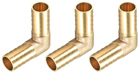 METALLIXITY L Form Mässingsstång Koppling (19mm) 3 st, Kopplingsstångskoppling - För Luftbränsle Vatten Olja Gas