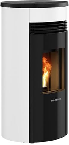 Oranier | Pelletofen | Sando 50 | 8 kW | Stahl Schwarz, Seidenweiß
