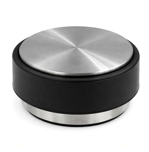 HRB Türstopper Edelstahl schwarz massiv-edel, schwerer Türstopper Boden mit modernen Design, Door Stopper versehen mit Gummiring zum Schutz der Türen