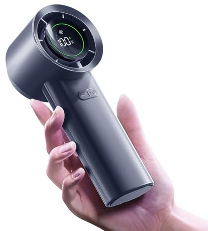 MUXNW Mini Turbo Jet Fan: Portable Small Pocket Handheld Personal Rechargeable Battery Operated USB Charger Keeping Cool In Hot Weather For Travel Beach (Gray)