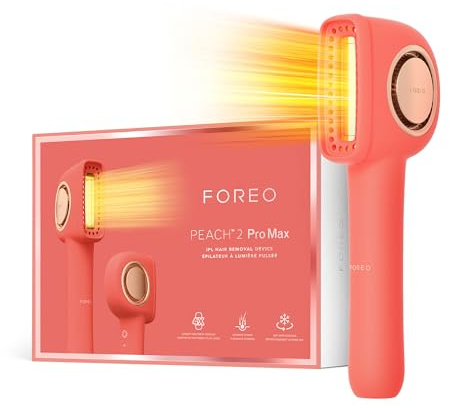 FOREO PEACH 2 Pro Max Appareil IPL – Epilateur Electrique Femme et Homme, Epilateur Laser Visage & Corps – Épilation Définitive IPL pour une Peau Lisse – Beauté & Soins à Domicile